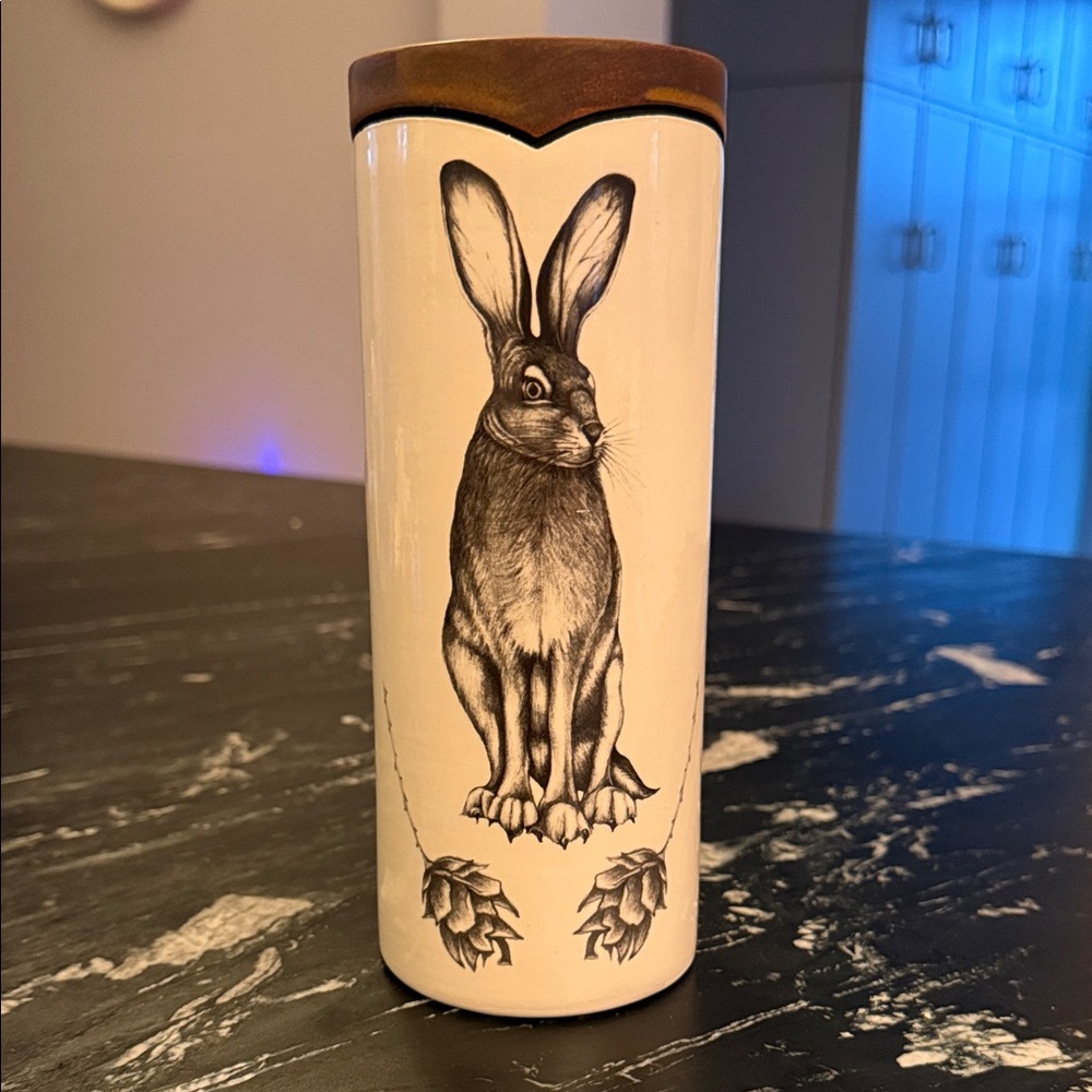 Laura Zindel Tall Hare vase